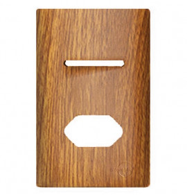 Placa P/ 1 Interruptor + 1 Tomada 4x2 - Novara Cumaru